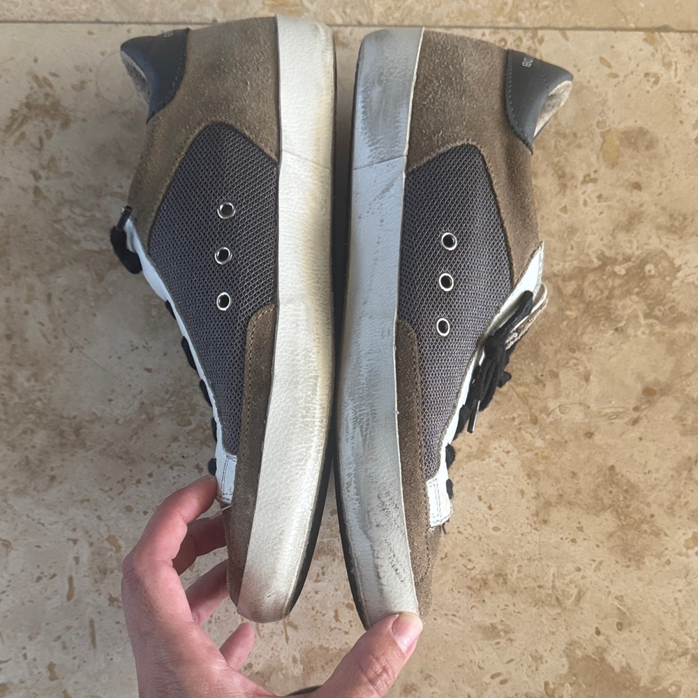 Golden Goose Brown and White Sneakers - Picture 10 of 11